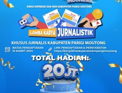 DiskopUKM Parigi Moutong Gelar Lomba Tulis Karya Jurnalis