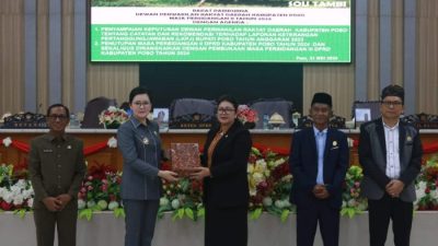 Bupati Poso Bersama DPRD Rapat Paripurna Istimewa Terkait LKPJ 2023