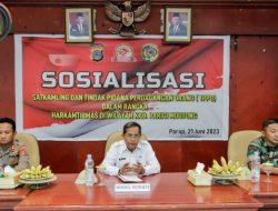 Wabup Badrun Nggai Buka Sosialisasi Satkamling dan TPPO Wilayah Kabupaten Parigi Moutong