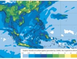 Kondisi Sebaran Abu Vulkanik Gunung Ruang Sulawesi Utara Meluas