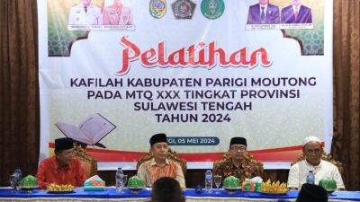 Ikuti TC, Peserta Kafilah MTQ Parigi Moutong Diharap Tingkatkan Kualitas dan Kuantitas