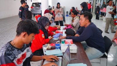 Peringatan HUT Ke- 79, PMI Sulteng Gelar Donor Darah Bersama Bank Sulteng
