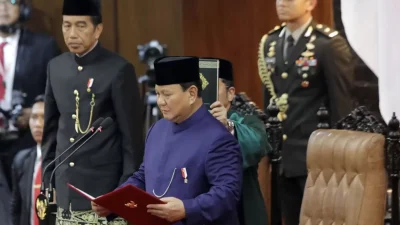 Prabowo Subianto dan Gibran Rakabuming Resmi Dilantik Sebagai Presiden dan Wakil Presiden RI
