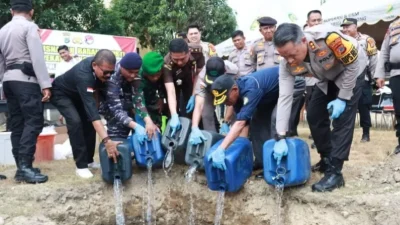 Polres Parigi Moutong Musnahkan Barang Bukti Narkoba dan Miras Hasil Operasi Pekat Tinombala 2024