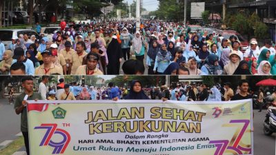 Ribuan Warga Ikuti Jalan Sehat Kerukunan untuk Peringati Hari Amal Bakti ke-79