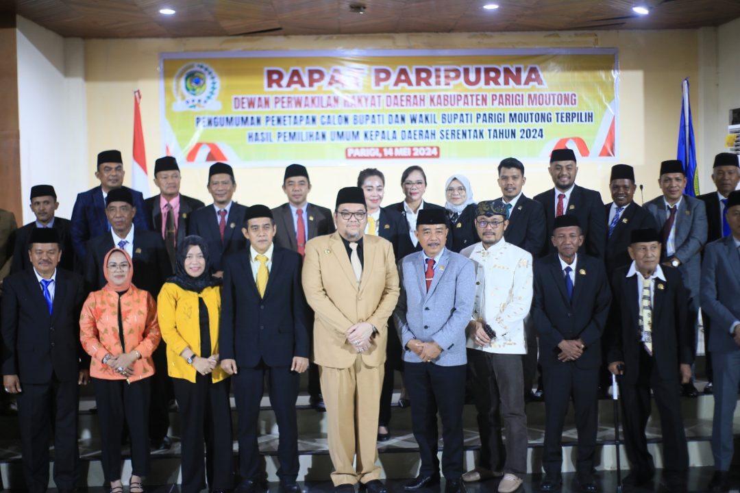 DPRD Parigi Moutong Umumkan Penetapan Bupati dan Wakil Bupati Terpilih 2024