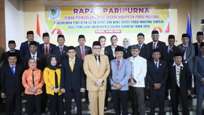 DPRD Parigi Moutong Umumkan Penetapan Bupati dan Wakil Bupati Terpilih 2024