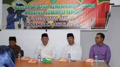 Kemenag Sulteng: Idul Adha 1446 H Ditetapkan Jatuh pada 6 Juni 2025