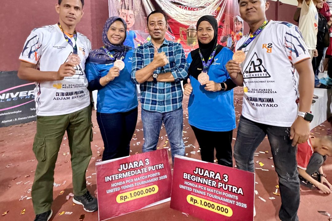 MTP Parigi Raih Dua Medali Perunggu di United Tennis Tournament Palu 2025