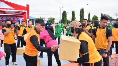 Polda Sulteng Bagikan 5.000 Sembako dan Hadiah Umroh di HUT Bhayangkara ke-79