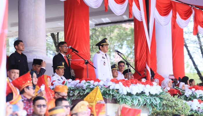 Parigi Moutong Peringati HUT RI ke-80, Erwin–Sahid Pimpin Upacara Hingga Tabur Bunga