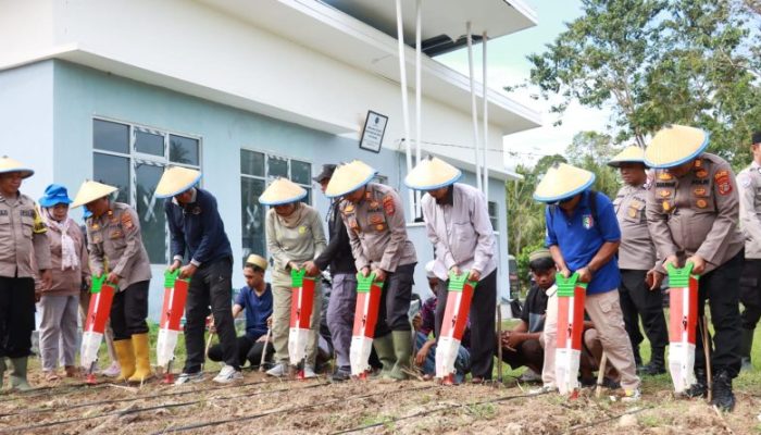 Wujudkan Ketahanan Pangan, Polres Parigi Moutong Gandeng Pesantren Ulumuddin