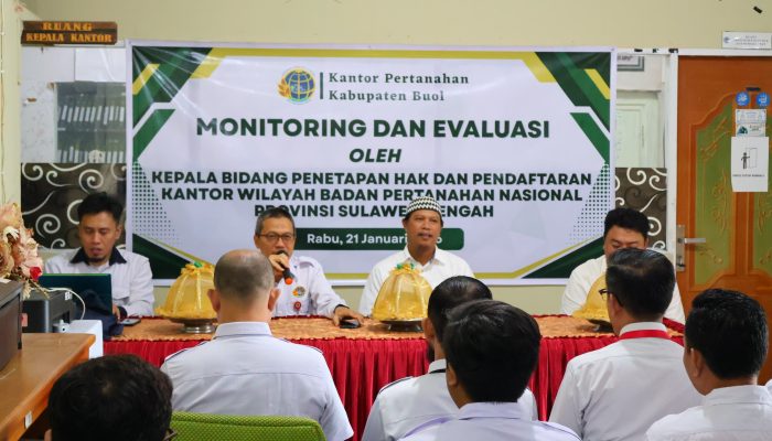 Evaluasi dan Pembinaan Kanwil BPN Sulteng Perkuat Pelayanan Pertanahan di Buol
