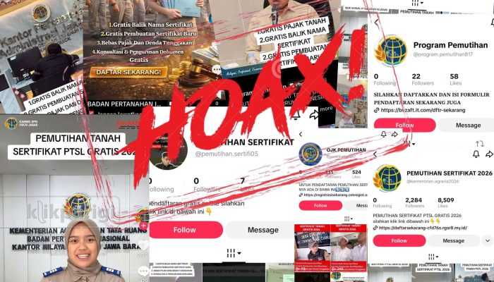 Viral di Media Sosial, ATR/BPN Pastikan Isu Pemutihan Sertipikat Tanah Tidak Benar