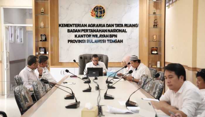 Rapat Daring, BPN Sulteng Bahas Strategi Penyelesaian Sengketa di Desa Gio