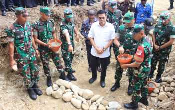 Groundbreaking Jembatan Garuda, Akses Desa Nambaru Segera Terbuka