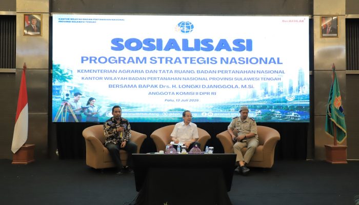 Sosialisasi PSN ATR/BPN, Kanwil BPN Sulteng Ajak Masyarakat Wujudkan Tertib Administrasi Pertanahan
