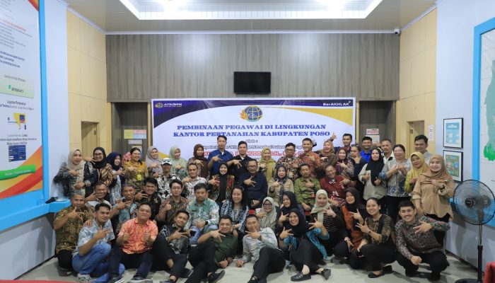 Perkuat Kinerja Aparatur, Kanwil BPN Sulteng Gelar Monitoring dan Evaluasi di Kantah Poso