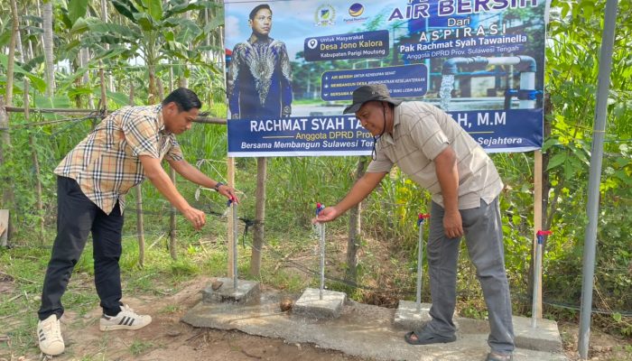 Penuhi Aspirasi Warga, Rachmat Syah Tawainella Resmikan Sarana Air Bersih di Jonokalora